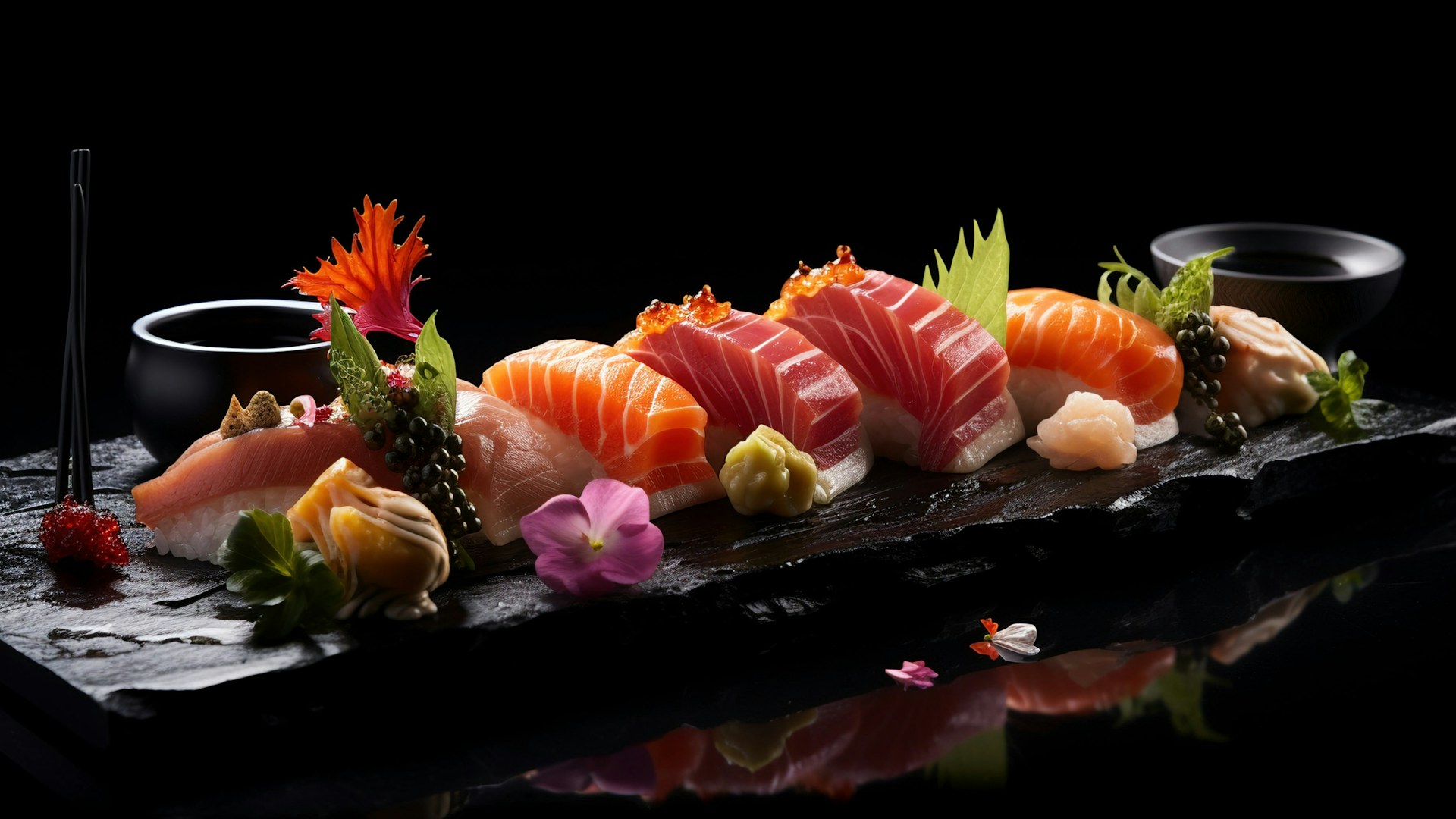A plate of nigiri